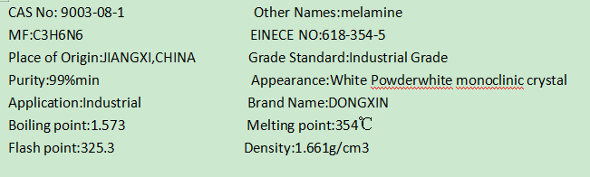 Melamine Formaldehyde Resin Filler C3H6N6 99.8% Melamine Powder 0