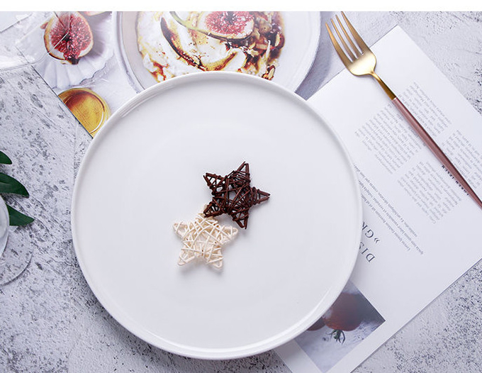 Wedding Melamine Dinnerware Sets White Round Plate Elegant Design 2