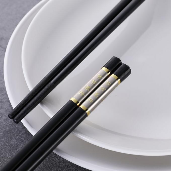 Fiberglass Silver Color Alloy Chopsticks Series Japanese Non Slip