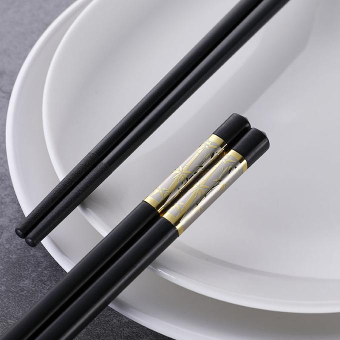 Fiberglass Silver Color Alloy Chopsticks Series Japanese Non Slip Family Use 1