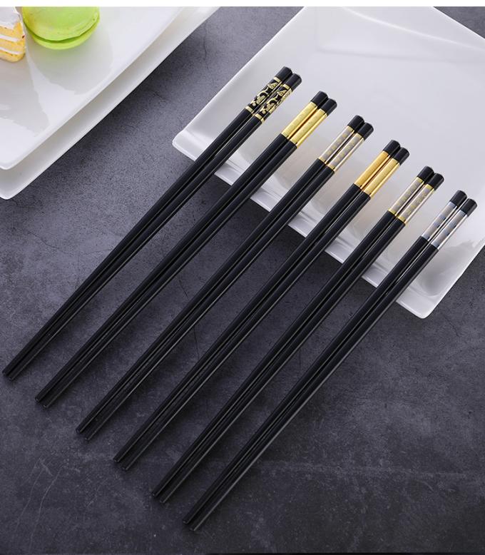Fiberglass Silver Color Alloy Chopsticks Series Japanese Non Slip