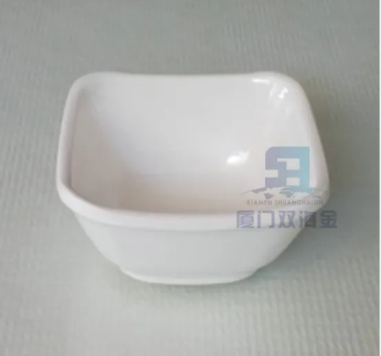 Wholesale Small Square Dishes Restaurant Sauce Serving Melamine Chip Dip Bowls White Sushi Dishes Soy Sauce Dishes 0