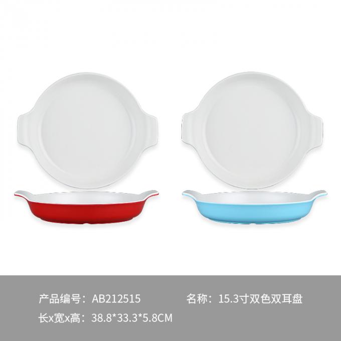 Double Color 100% Melamine Tableware In Restaurant / Canteen 3