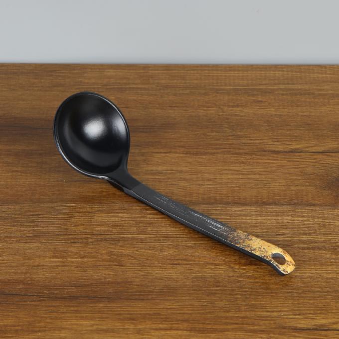 Sonfa Galaxy Series Black 100% Melamine Soup Spoon Soup Ladle Kitchen Spoon 0