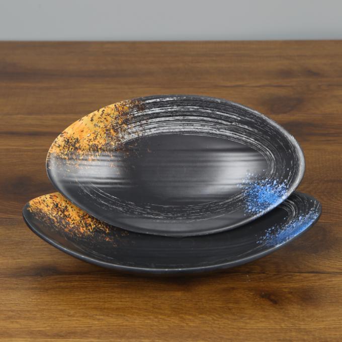 Oval Melamine Plates For Restuarant Dinnerware Appetizer Plates Sets 1