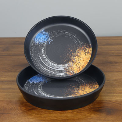 Good price Melamine Round Deep Salad Bowl With Handle Matte Deep Melamine Plates online