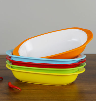 Good price Multicolor Rectangle Restaurant Oval Melamine Big Bowl Eco Friendly 10 Inch online