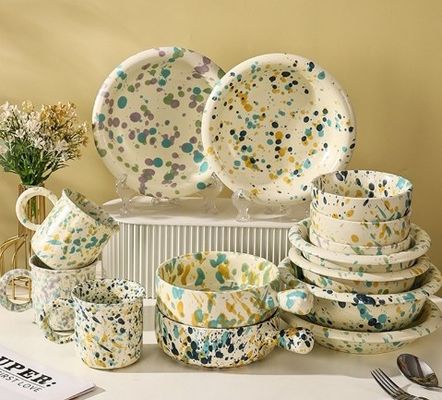 Good price Customizable Melamine Bowl with Various Sizes and Designs Available for Personalization，Dots Powder Melamine Tableware. online
