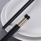 Fiberglass Silver Color Alloy Chopsticks Series Japanese Non Slip Family Use