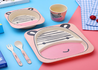 5pcs Cute Animal Design Children Melamine Dinnerware Sets