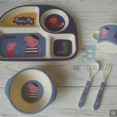 Good price Adorable Children Bamboo Fiber Tableware Set For Kids online