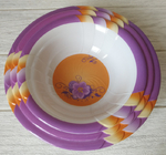 Round Flat Tableware Melamine Dinnerware Sets Custom Printed Plastic Serving Plate