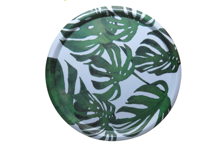 17.5 Inch Large Round Melamine Serving Tray Home Decoration Eco Freindly