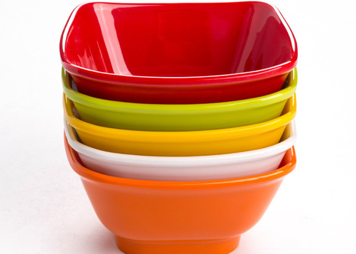 Buffet Serving Melamine Plastic Bowls , Reusable Oval Melamine Salad Bowl