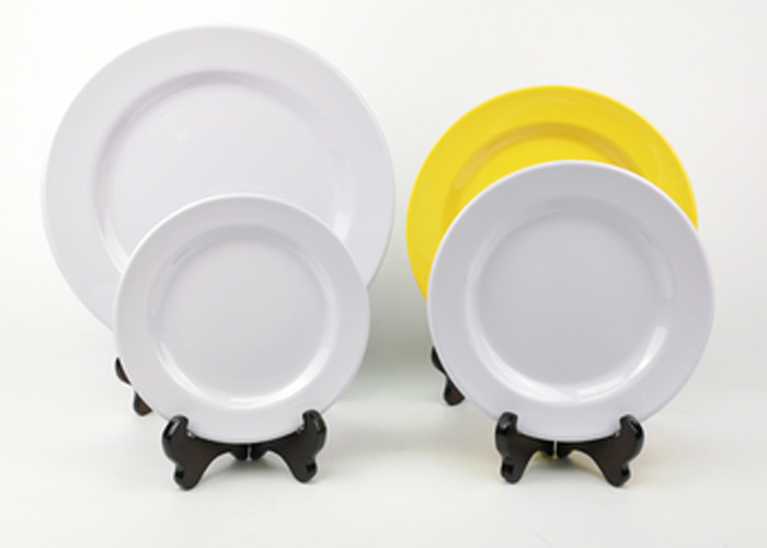 White Unbreakable Restaurant Melamine Dinnerware Plate Set for Home Restaurants