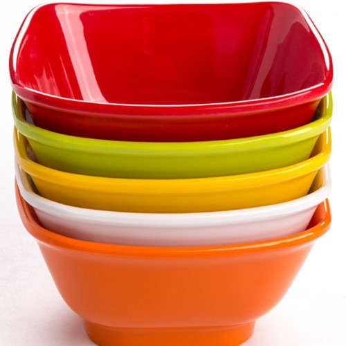 Buffet Serving Melamine Plastic Bowls , Reusable Oval Melamine Salad Bowl