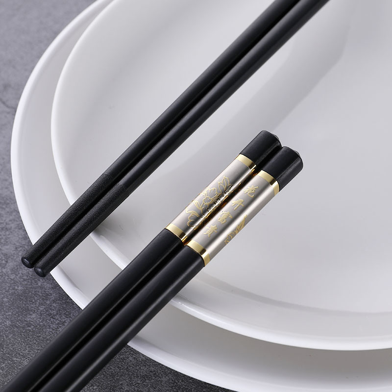 Fiberglass Silver Color Alloy Chopsticks Series Japanese Non Slip