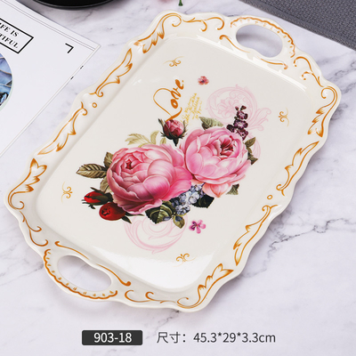 New Style Eco Friendly Dessert Melamine Serving Tray With Custom Logo