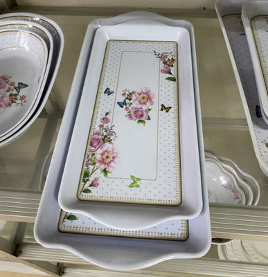 Custom Design Wholesale Rundutech Superior Quality 100% Melamine Tray Melamine Serving Trays