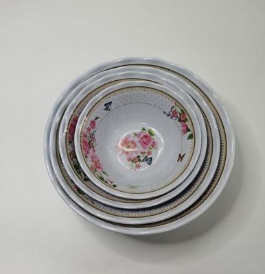 Easy To Clean Melamine Serving Bowl With Ceramic Look And Bright Color