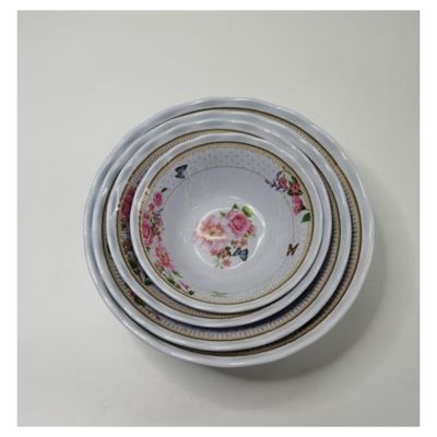 Easy To Clean Melamine Serving Bowl With Ceramic Look And Bright Color For Your Selection