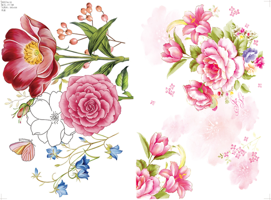 Printed Decal Paper With Customizable Pattern For Melamine Tableware With Size 59*44CM
