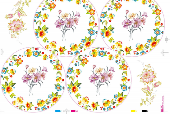 Good price Premium Melamine Transfer Decal Paper with Customizable Flower Design for High-Temperature Resistance and Seamless Surface Integration online