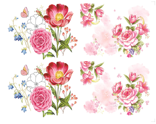 Good price High-Grade Melamine Decal Paper with Custom Floral Patterns for Durable Tableware and Furniture Decoration online