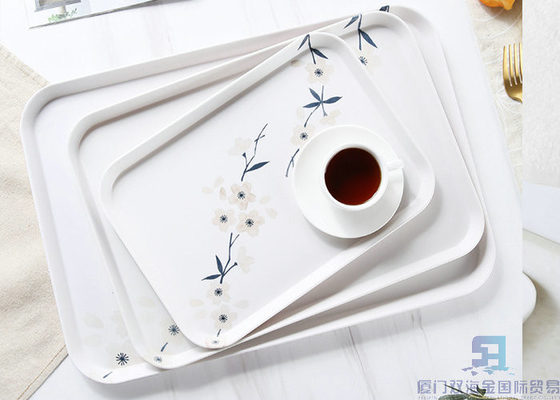 Good price Beautiful Melamine Serving Tray / Durable Melamine Snack Tray Customized Size online