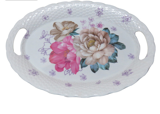 Good price Customized Design 18 Inch Melamine Serving Tray Tableware Break Resistant online