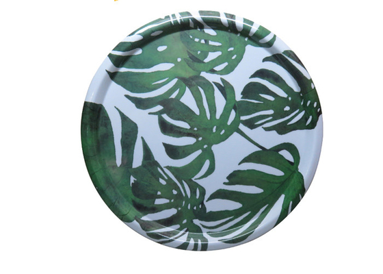 Good price 17.5 Inch Large Round Melamine Serving Tray Home Decoration Eco Freindly online