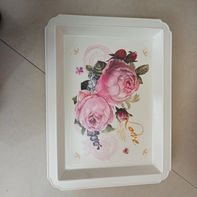 Good price Custom Printed Serving Melamine Food Trays Kitchen Home Hotel Rolling Tray online