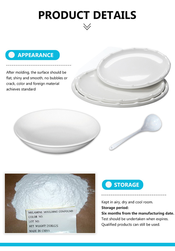 White Melamine Glazing Powder For Shinning Melamine Tableware 1